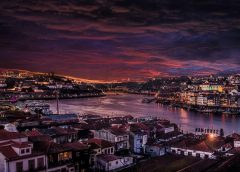 Panoramic view of the city of Porto in Portugal.
